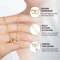 To My Bonus Daughter Necklace  With Heartfelt Message - Unique Jewelry For Bonus Daughter - We Are Family