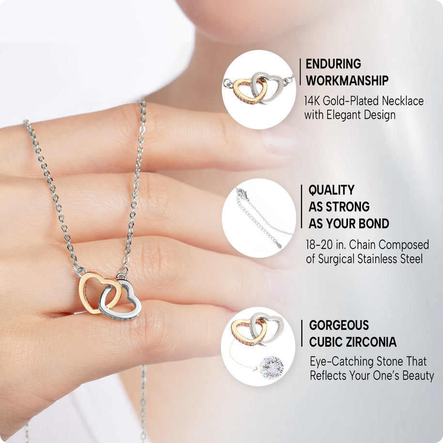 To My Bonus Daughter Necklace With Message Card - Family Isn't Always Blood