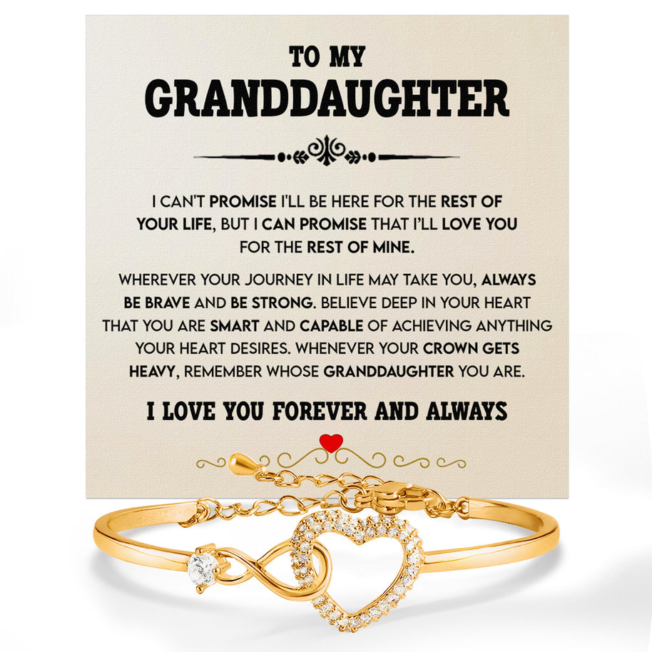 To My Granddaughter Bracelet With Message Card - Always Be Brave
