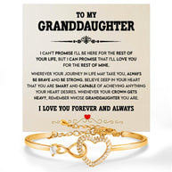 To My Granddaughter Bracelet With Message Card - Always Be Brave
