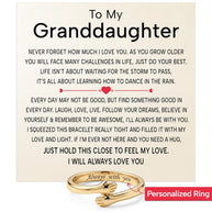 To My Granddaughter With Heartfelt Message - Engraved Hug Ring For Granddaughter - Treasured Chapters