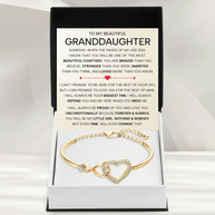 To My Granddaughter Bracelet With Message Card - Forever Linked Together