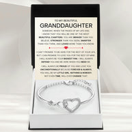 To My Granddaughter Bracelet With Message Card - Forever Linked Together