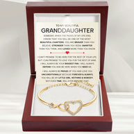 To My Granddaughter Bracelet With Message Card - Forever Linked Together