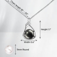 Sparkling Black Pearl Pendant Necklace for Wife – A Gift of Timeless Love - Through My Eyes