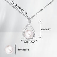 Sparkling Pearl Pendant Necklace for Wife – A Gift of Timeless Love - Always And Forever
