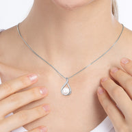 Sparkling Pearl Pendant Necklace for Wife – A Gift of Timeless Love - Falling In Love