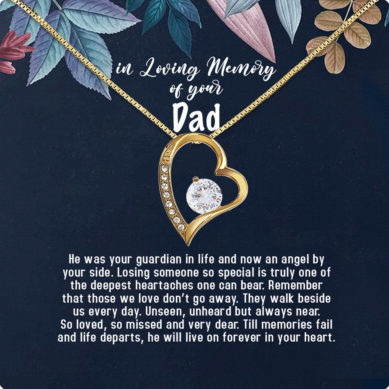 Necklace Gift For Memory Dad