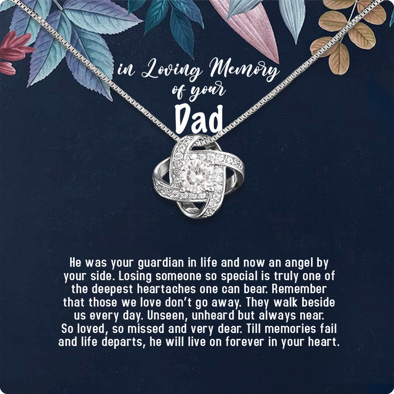 Necklace Gift For Memory Dad