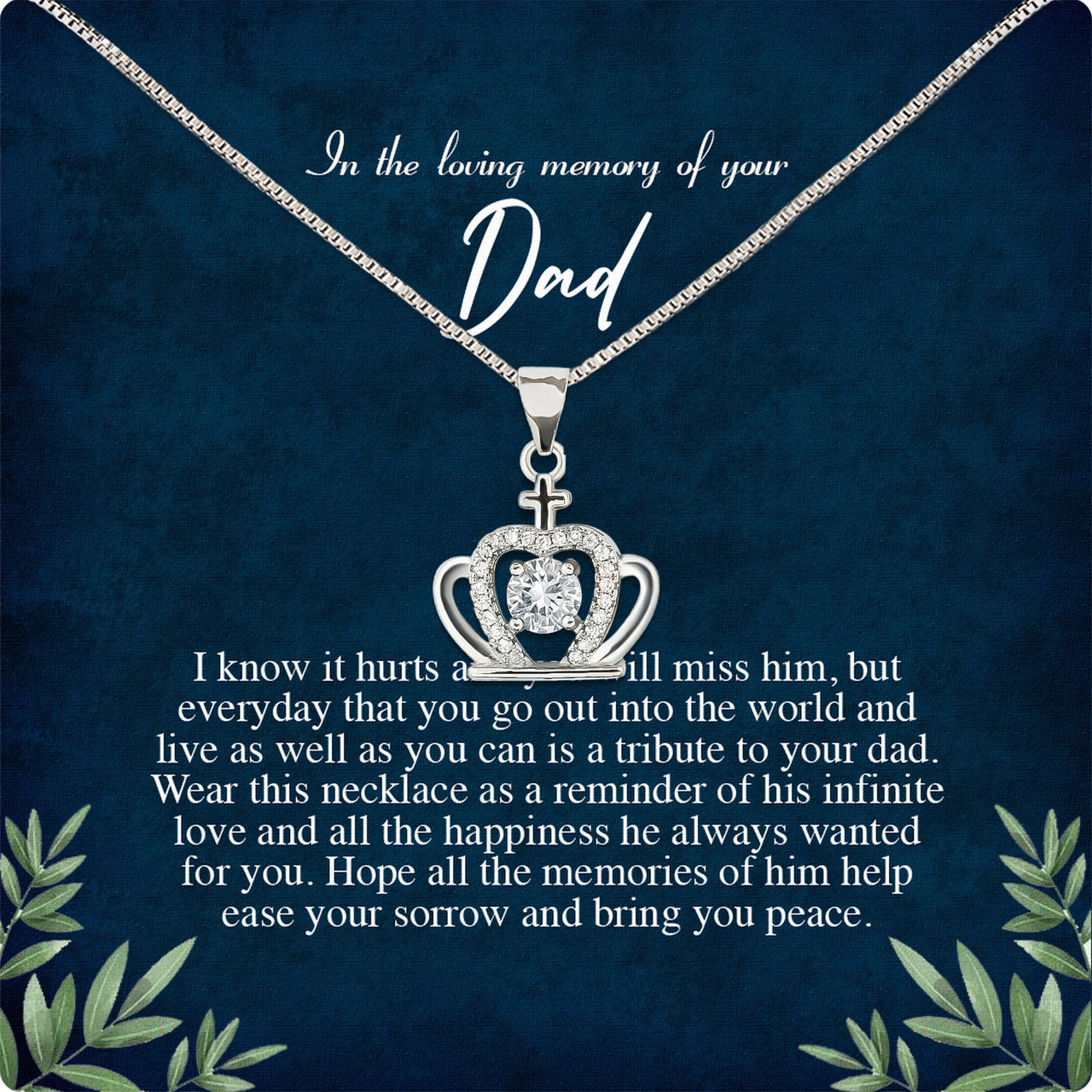 Memory Dad Necklace Gift