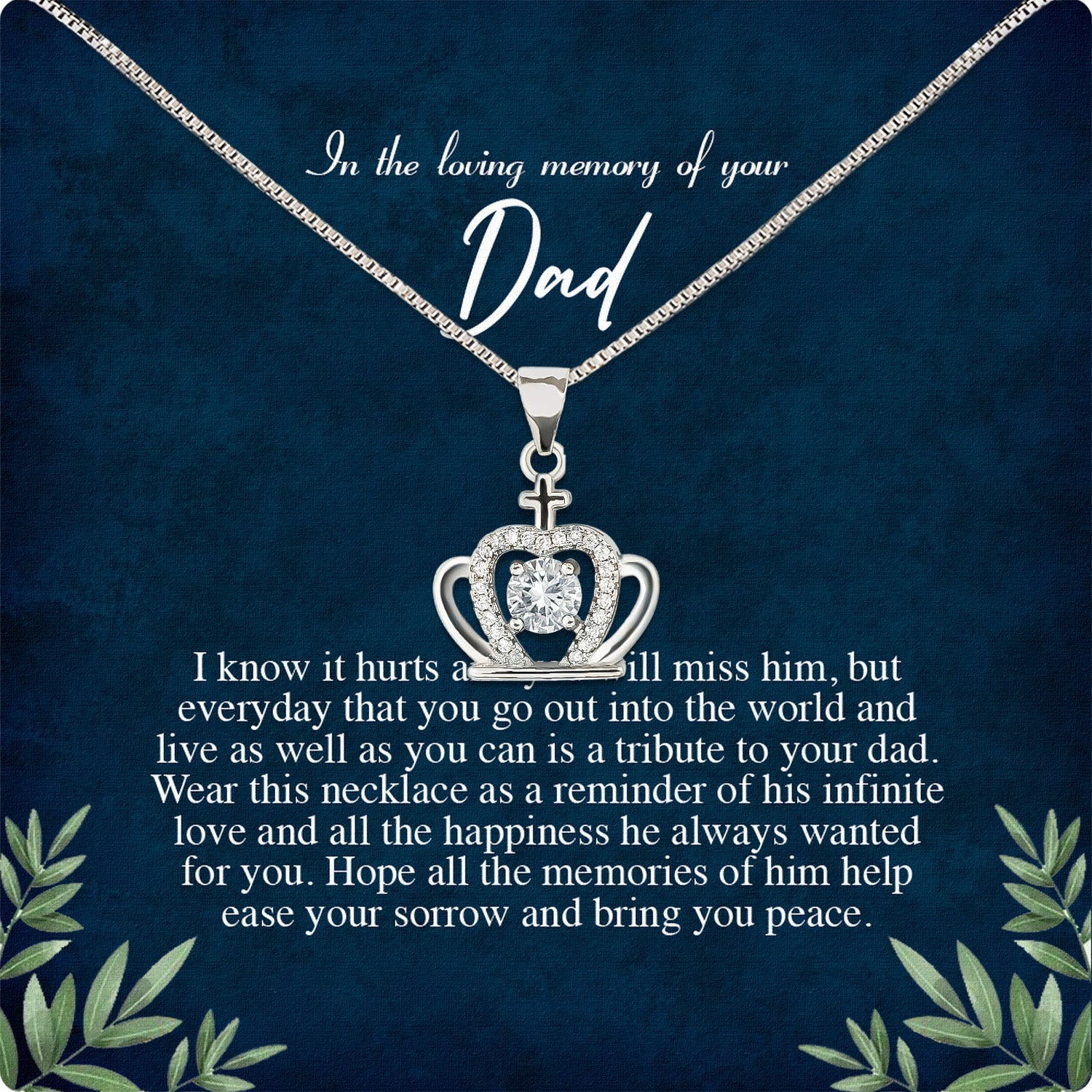 Memory Dad Necklace Gift