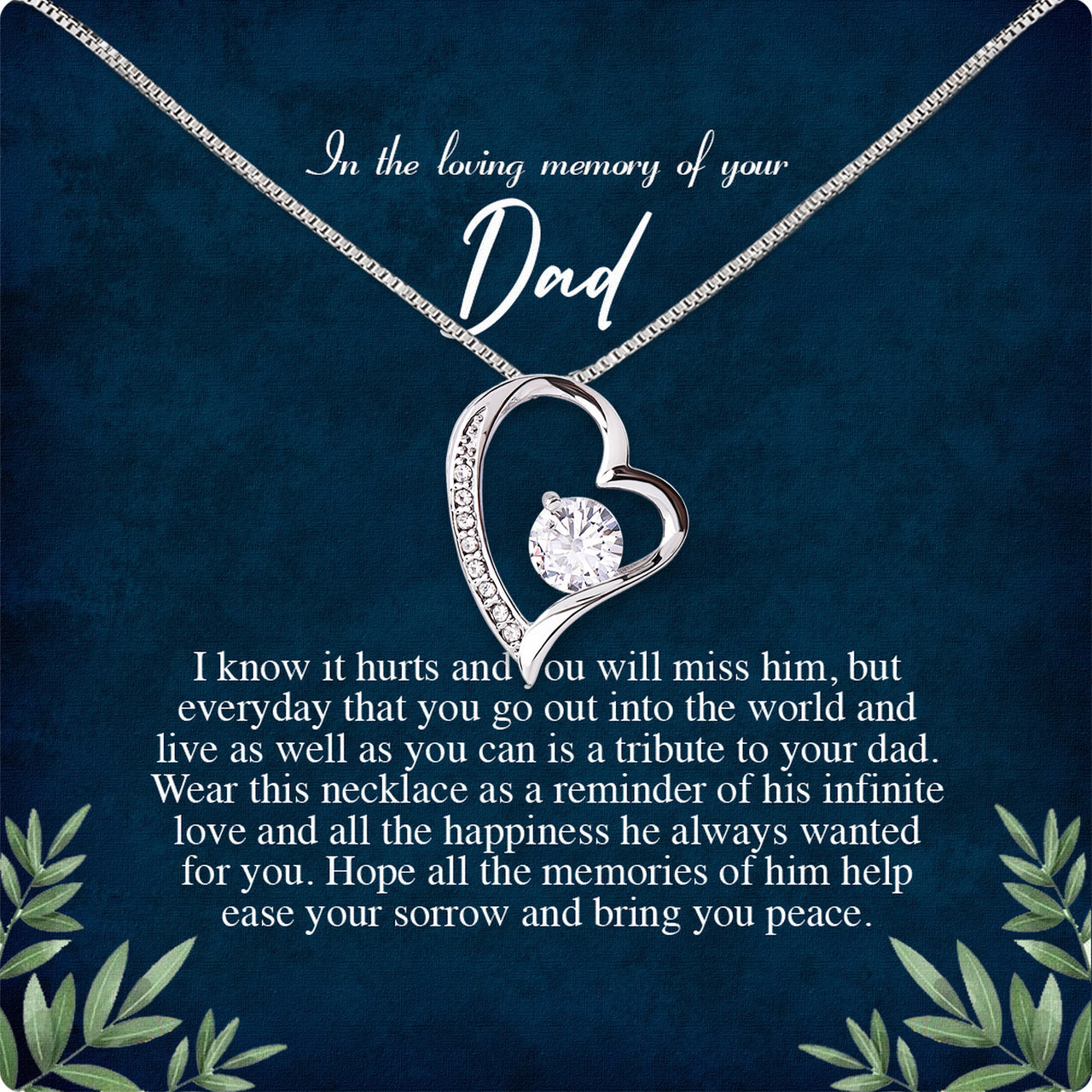 Memory Dad Necklace Gift