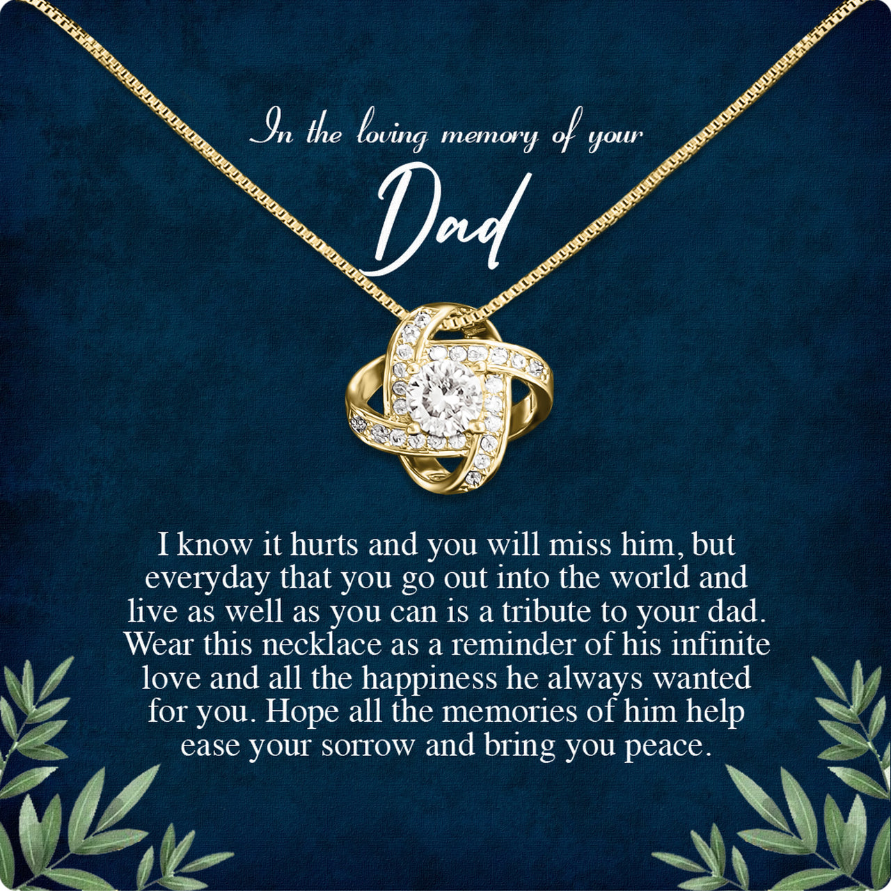 Memory Dad Necklace Gift