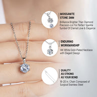 Sparkling Moissanite Pendant Necklace for Wife – A Gift of Timeless Love - Always And Forever