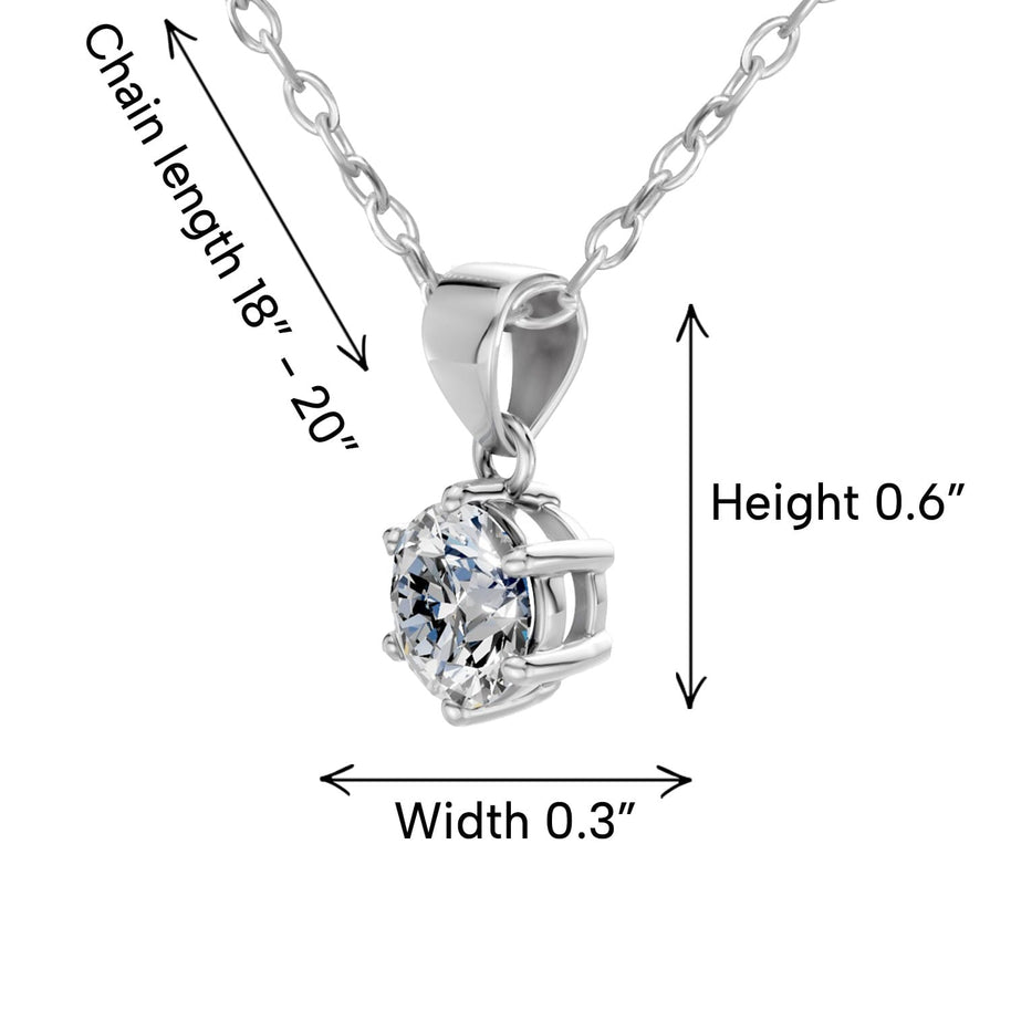 Sparkling Moissanite Pendant Necklace for Wife – A Gift of Timeless Love - Forever and Always
