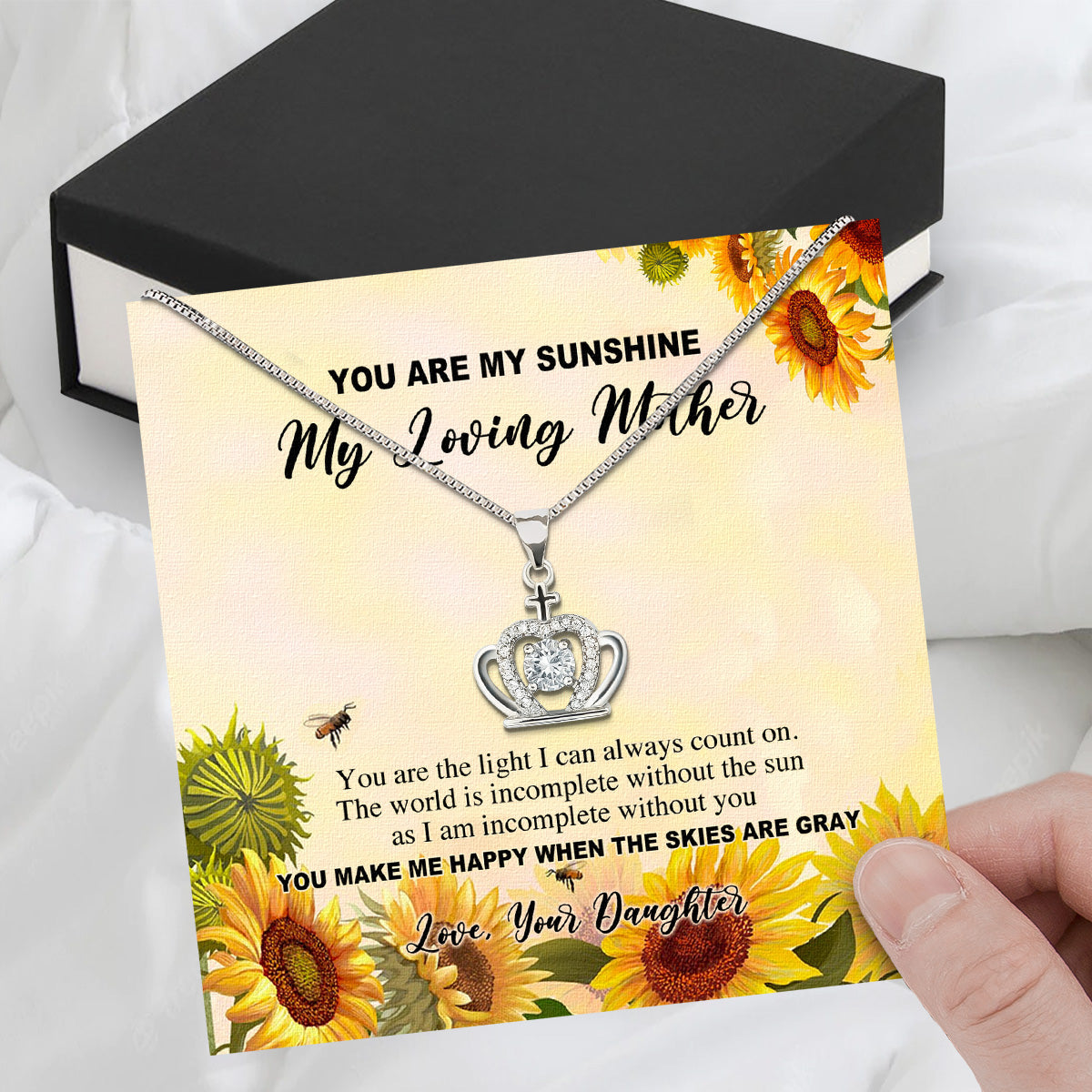 Mom from Daughter Necklace: Wear My Gratitude Close to Your Heart