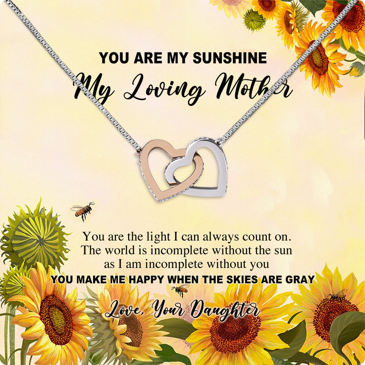 Mom from Daughter Necklace: Wear My Gratitude Close to Your Heart