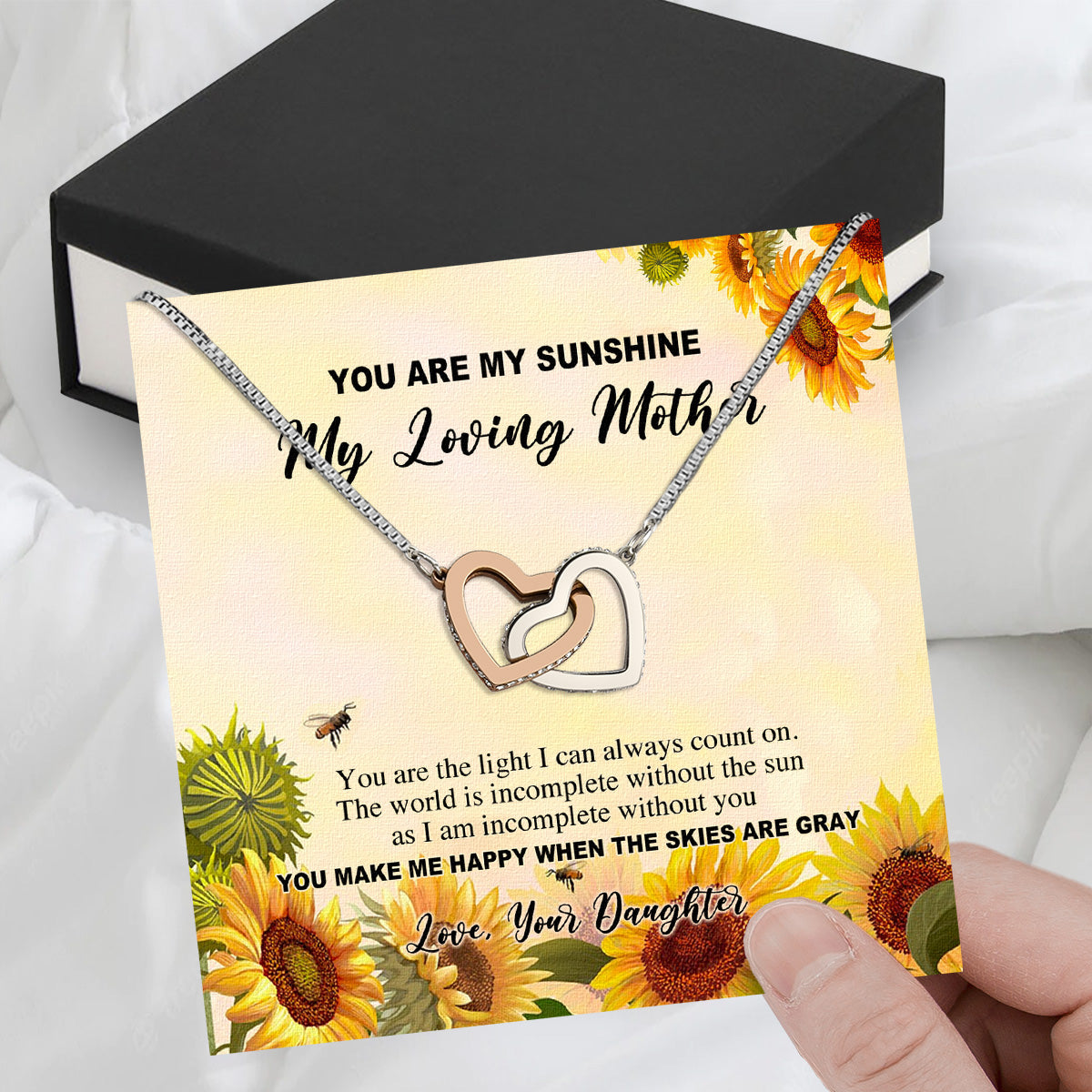 Mom from Daughter Necklace: Wear My Gratitude Close to Your Heart