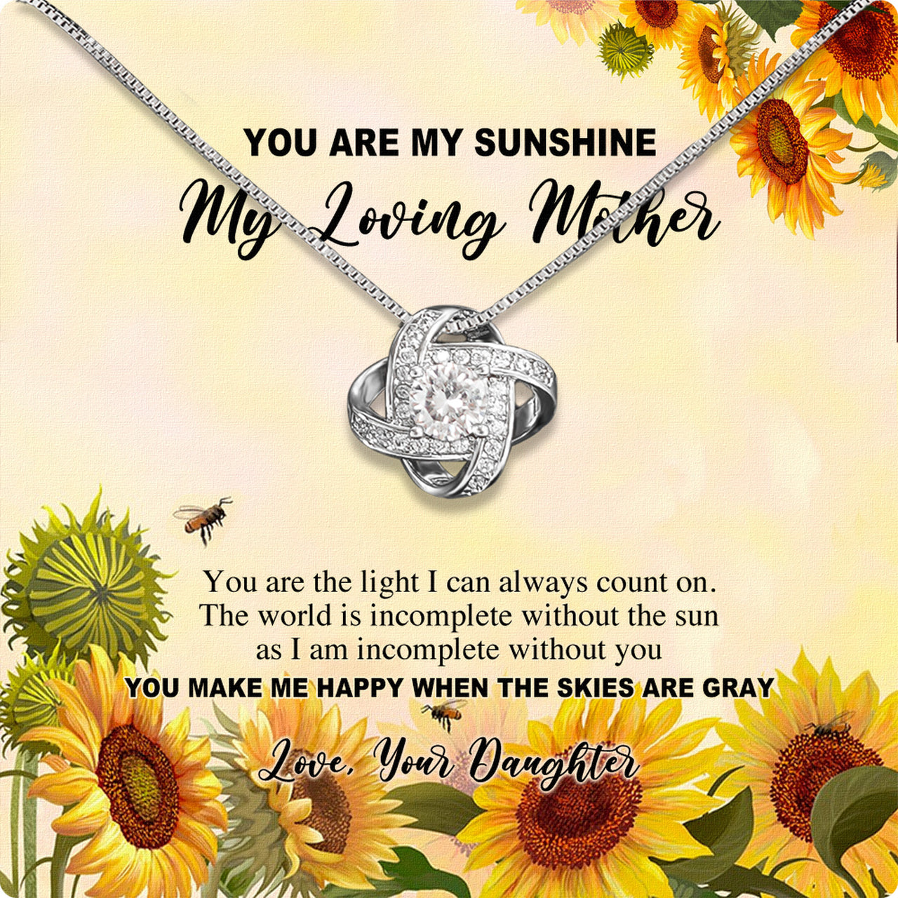 Mom from Daughter Necklace: Wear My Gratitude Close to Your Heart