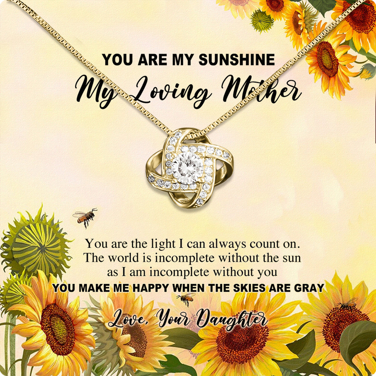 Mom from Daughter Necklace: Wear My Gratitude Close to Your Heart