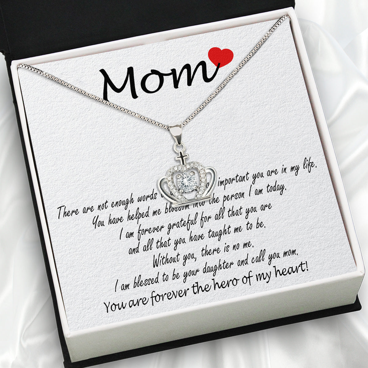 Mom from Daughter Necklace: Wear My Gratitude Close to Your Heart