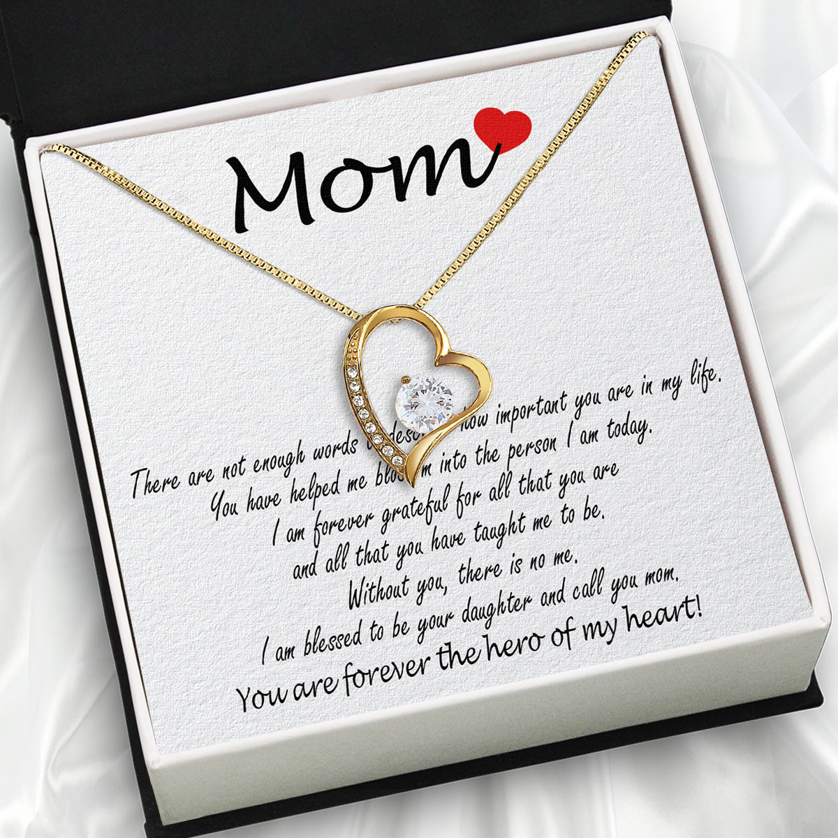 Mom from Daughter Necklace: Wear My Gratitude Close to Your Heart