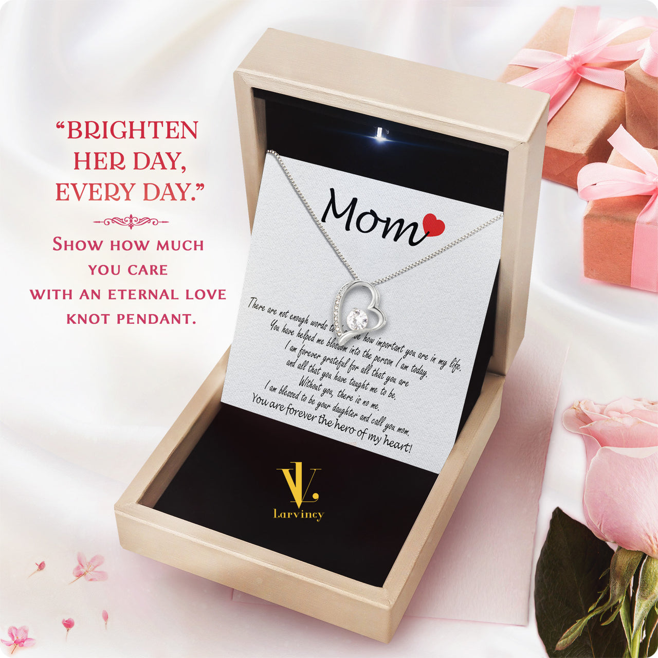 Mom from Daughter Necklace: Wear My Gratitude Close to Your Heart