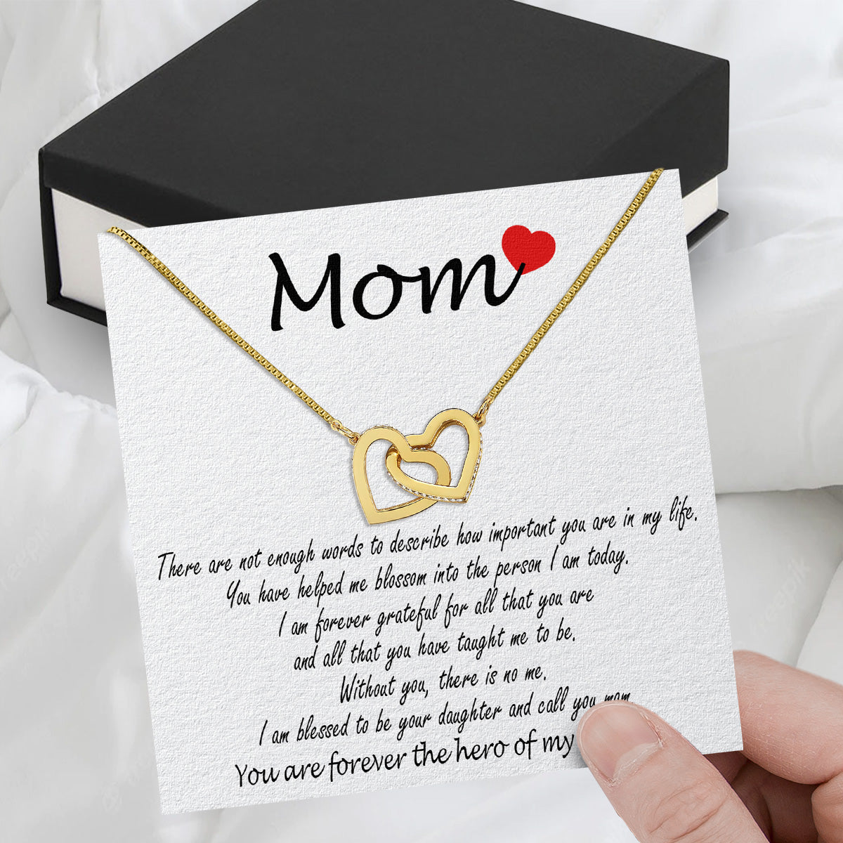 Mom from Daughter Necklace: Wear My Gratitude Close to Your Heart