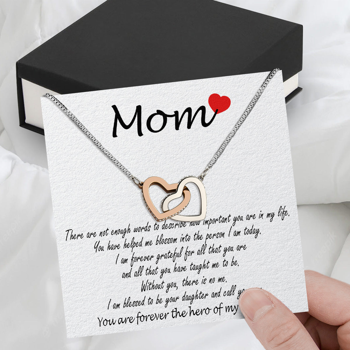 Mom from Daughter Necklace: Wear My Gratitude Close to Your Heart