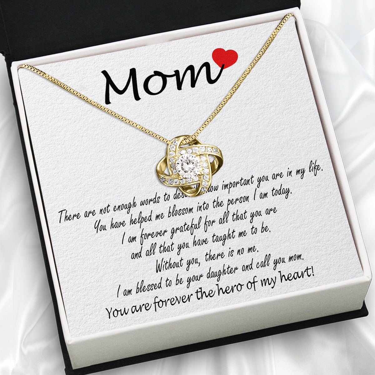 Mom from Daughter Necklace: Wear My Gratitude Close to Your Heart