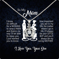 Thumbnail for Mom from Son Necklace: Show Her Your Love Never Leaves Her Side