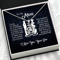 Thumbnail for Mom from Son Necklace: Show Her Your Love Never Leaves Her Side