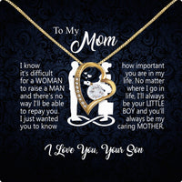 Thumbnail for Mom from Son Necklace: Show Her Your Love Never Leaves Her Side