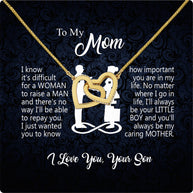 Mom from Son Necklace: Show Her Your Love Never Leaves Her Side