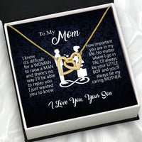 Thumbnail for Mom from Son Necklace: Show Her Your Love Never Leaves Her Side