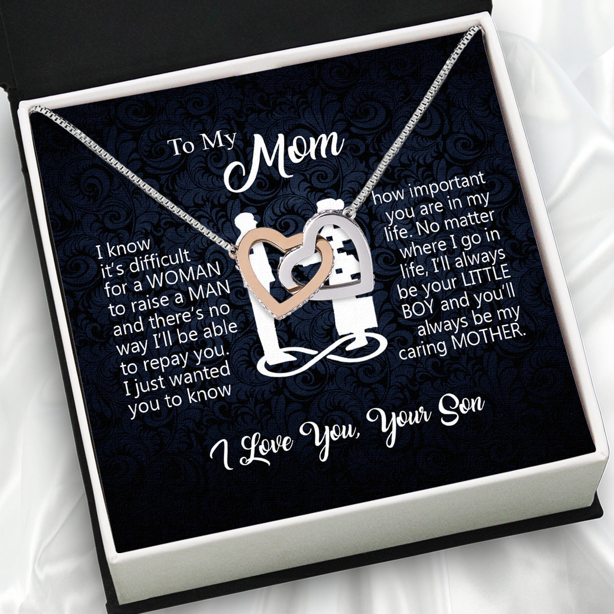 Mom from Son Necklace: Show Her Your Love Never Leaves Her Side