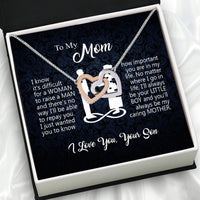 Thumbnail for Mom from Son Necklace: Show Her Your Love Never Leaves Her Side