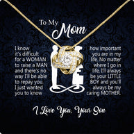 Mom from Son Necklace: Show Her Your Love Never Leaves Her Side