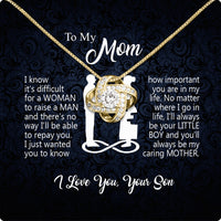 Thumbnail for Mom from Son Necklace: Show Her Your Love Never Leaves Her Side