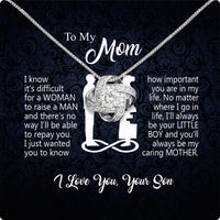 Thumbnail for Mom from Son Necklace: Show Her Your Love Never Leaves Her Side