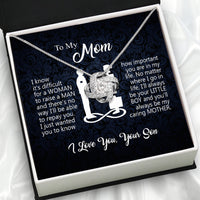 Thumbnail for Mom from Son Necklace: Show Her Your Love Never Leaves Her Side