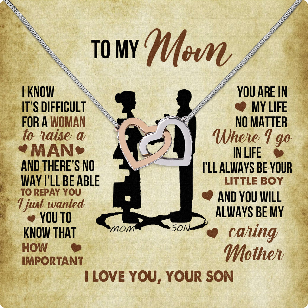 Mom from Son Necklace: Show Her Your Love Never Leaves Her Side