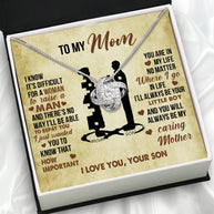 Mom from Son Necklace: Show Her Your Love Never Leaves Her Side