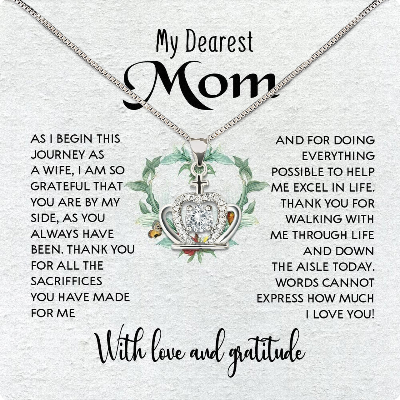 Mom Necklace for Daughter's or Son's Wedding: A Timeless Gift of Love and Gratitude