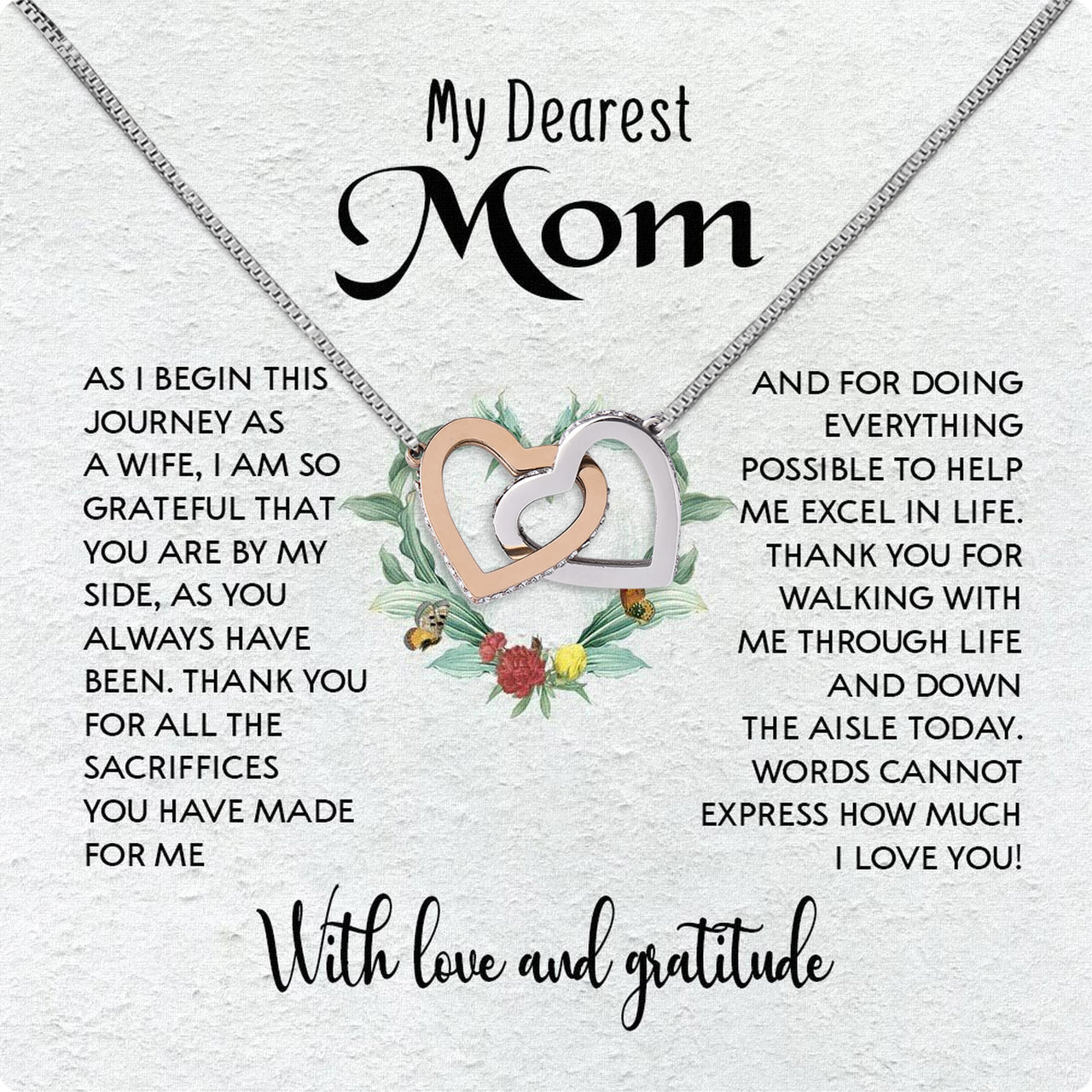 Mom Necklace for Daughter's or Son's Wedding: A Timeless Gift of Love and Gratitude