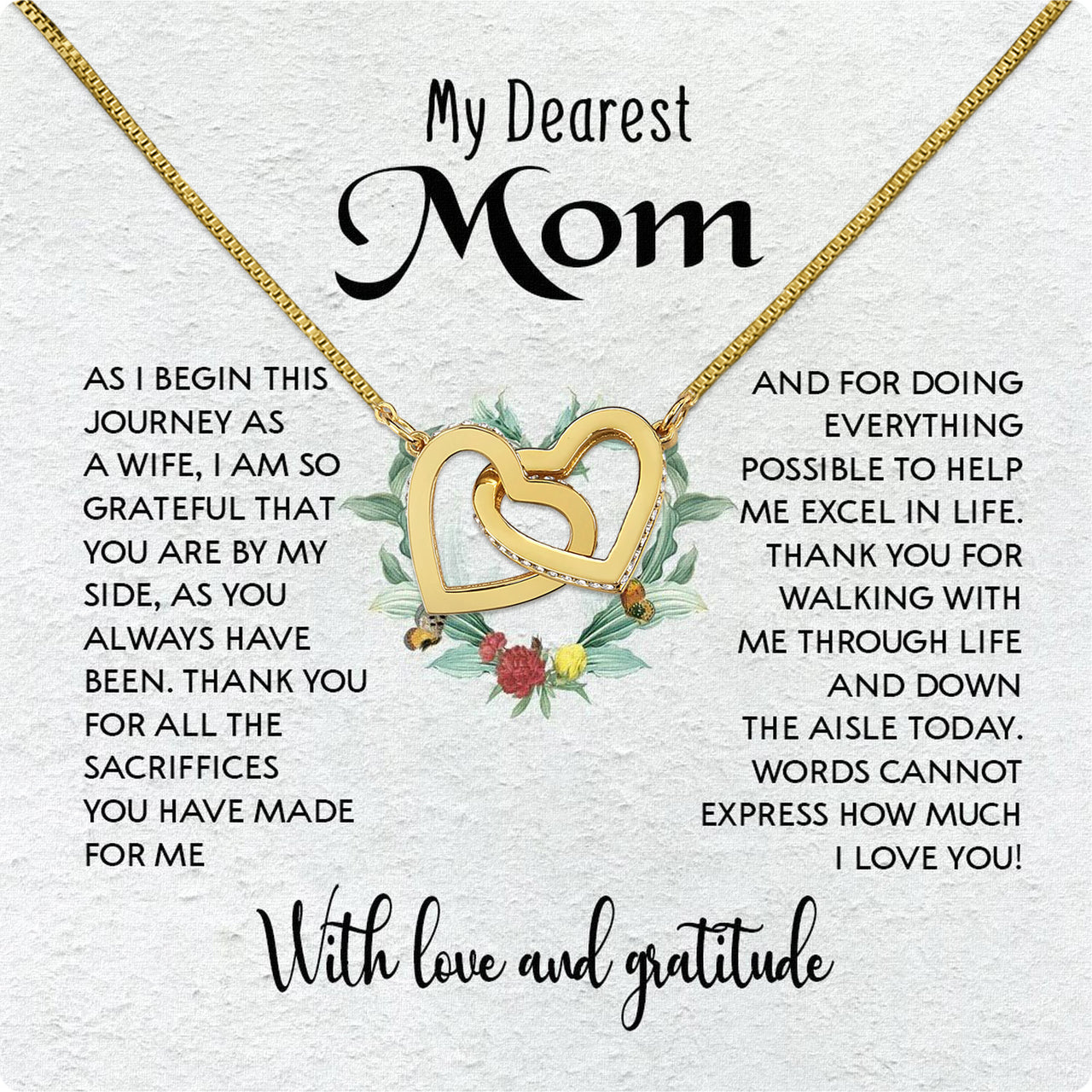 Mom Necklace for Daughter's or Son's Wedding: A Timeless Gift of Love and Gratitude