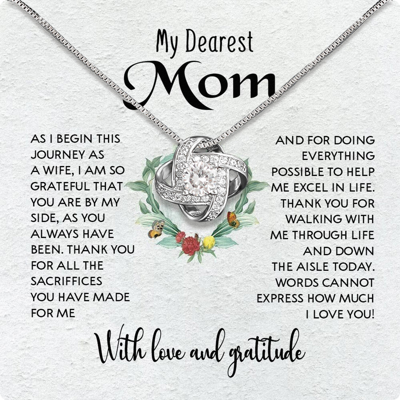 Mom Necklace for Daughter's or Son's Wedding: A Timeless Gift of Love and Gratitude