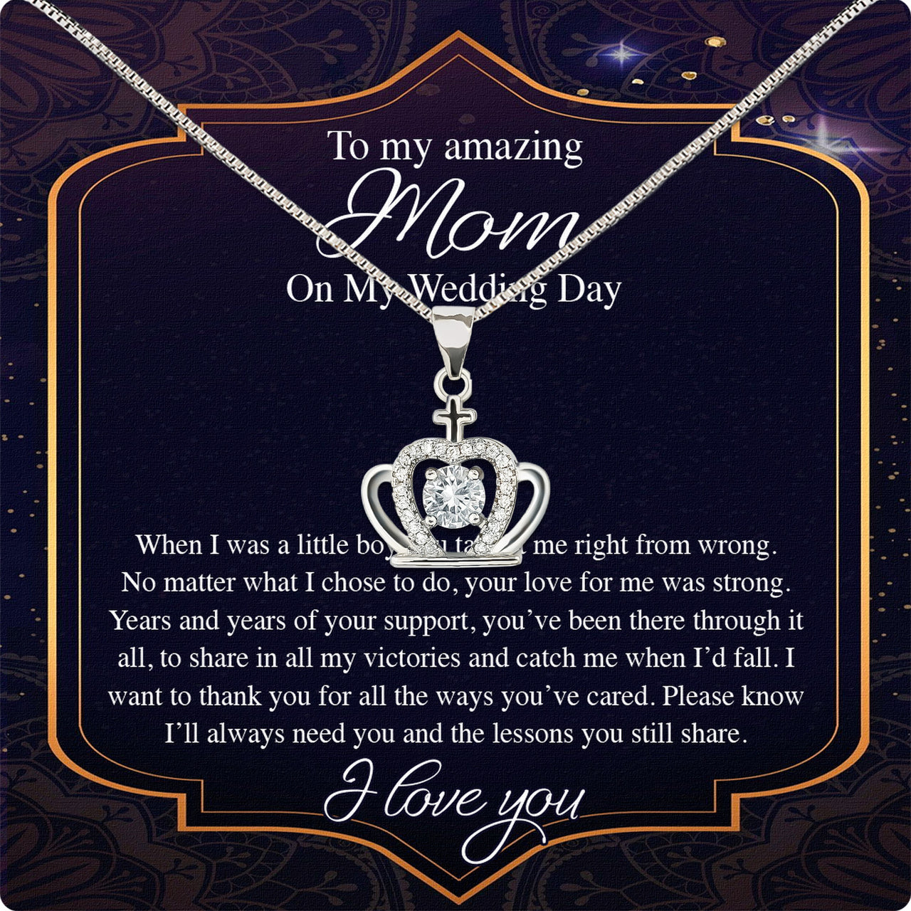 Mom Necklace for Daughter's or Son's Wedding: A Timeless Gift of Love and Gratitude