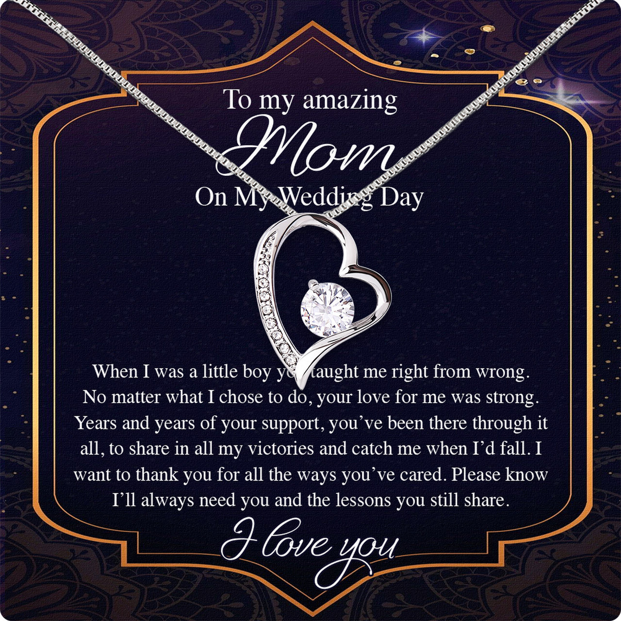 Mom Necklace for Daughter's or Son's Wedding: A Timeless Gift of Love and Gratitude