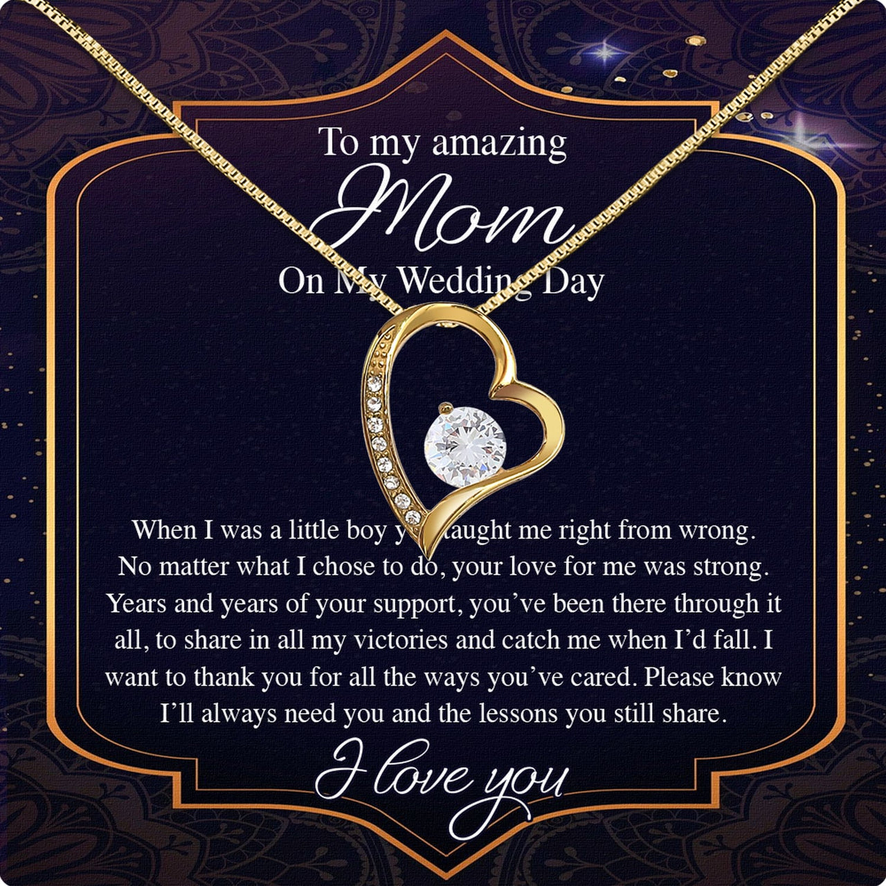 Mom Necklace for Daughter's or Son's Wedding: A Timeless Gift of Love and Gratitude